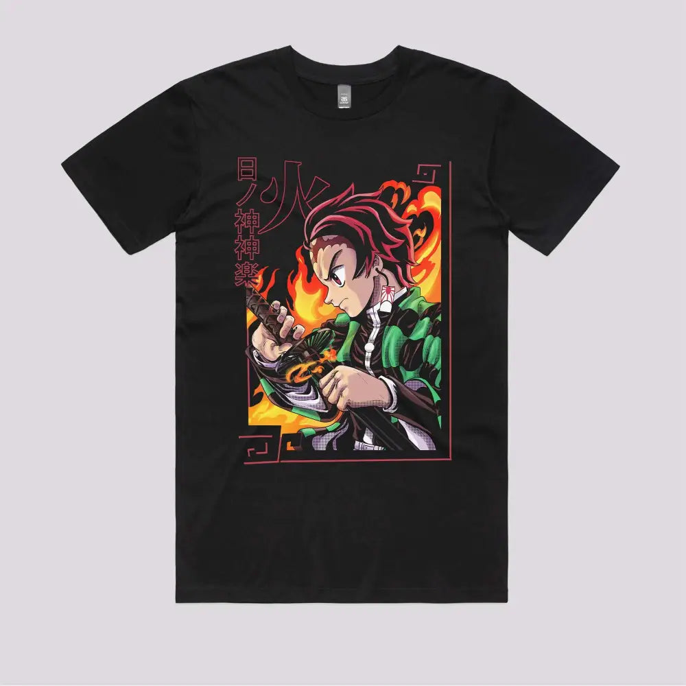 Tanjiro Fire T-Shirt | Anime T-Shirts