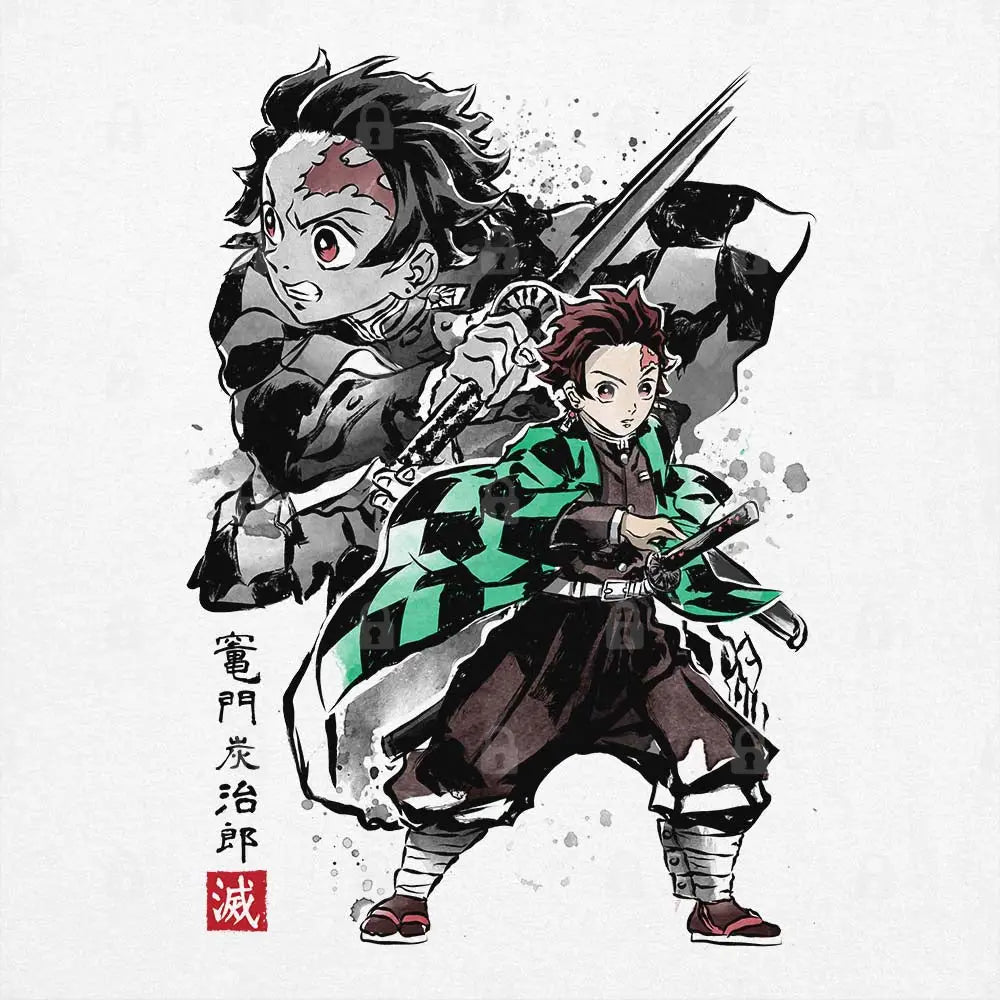 Tanjiro Sumi-e T-Shirt | Anime T-Shirts