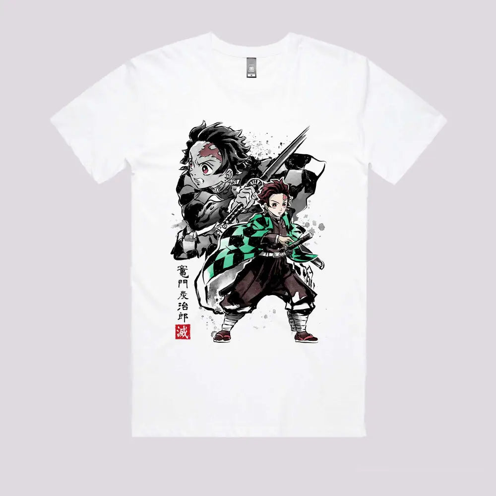 Tanjiro Sumi-e T-Shirt | Anime T-Shirts