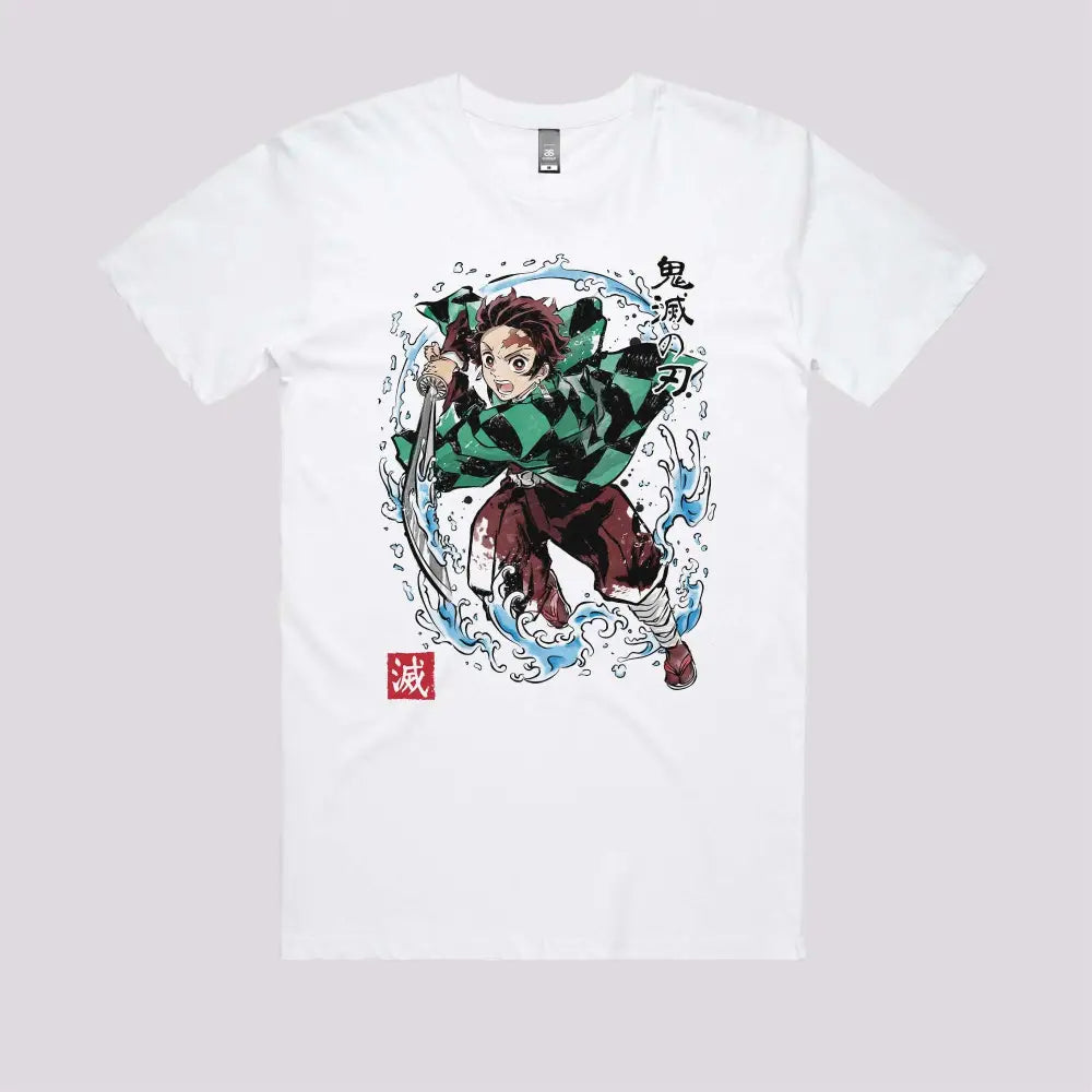 Tanjiro Sumi-e T-Shirt | Anime T-Shirts