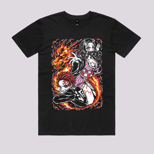 Tanjiro and Nezuko Graphic Tee | Anime T-Shirts Australia