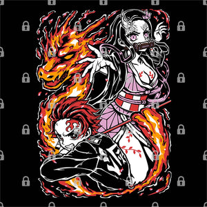Tanjiro and Nezuko Graphic Tee