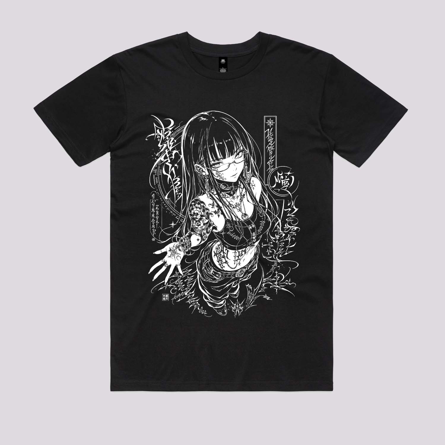 Tattooed Anime Girl Graphic Tee