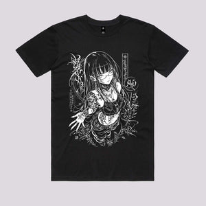 Tattooed Anime Girl Graphic Tee | Japanese T-Shirts Australia