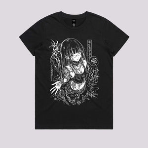 Tattooed Anime Girl Graphic Tee