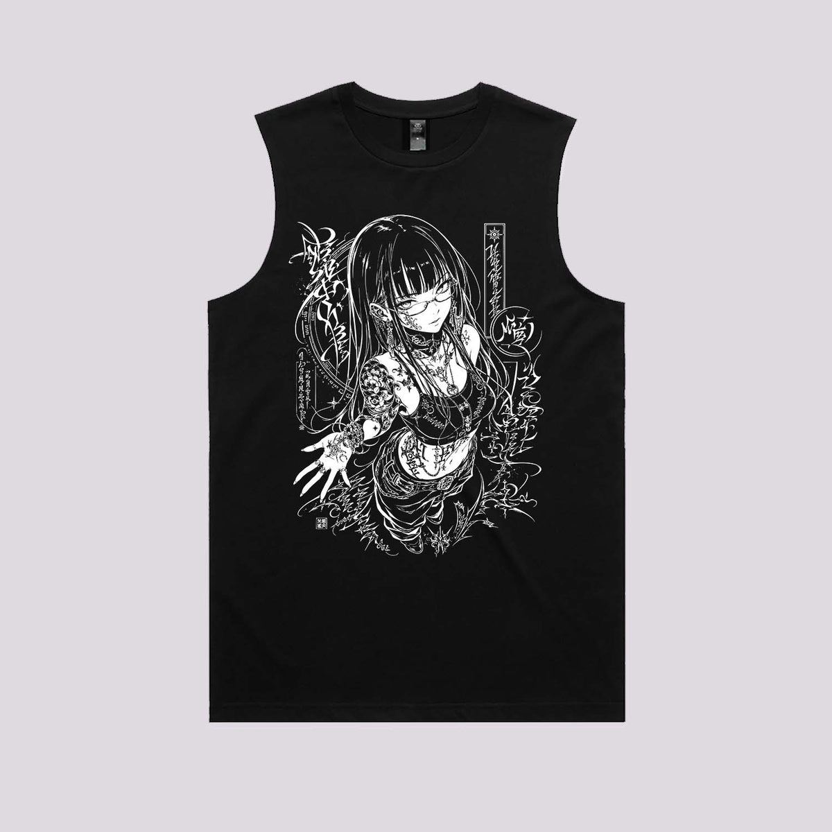 Tattooed Anime Girl Graphic Tee