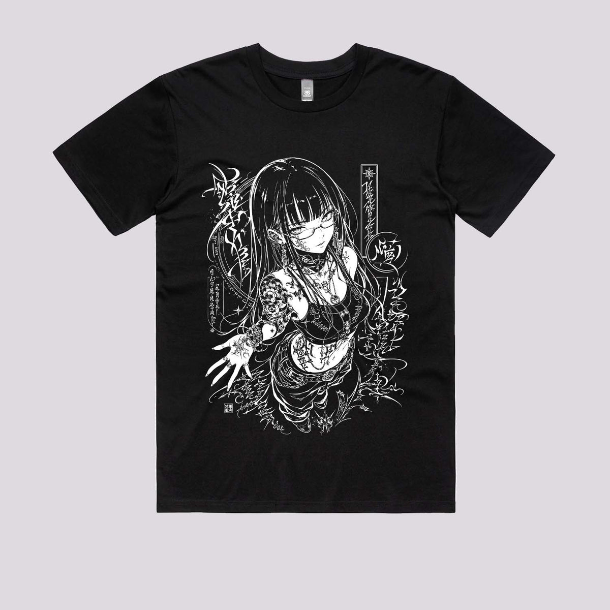 Tattooed Anime Girl Graphic Tee