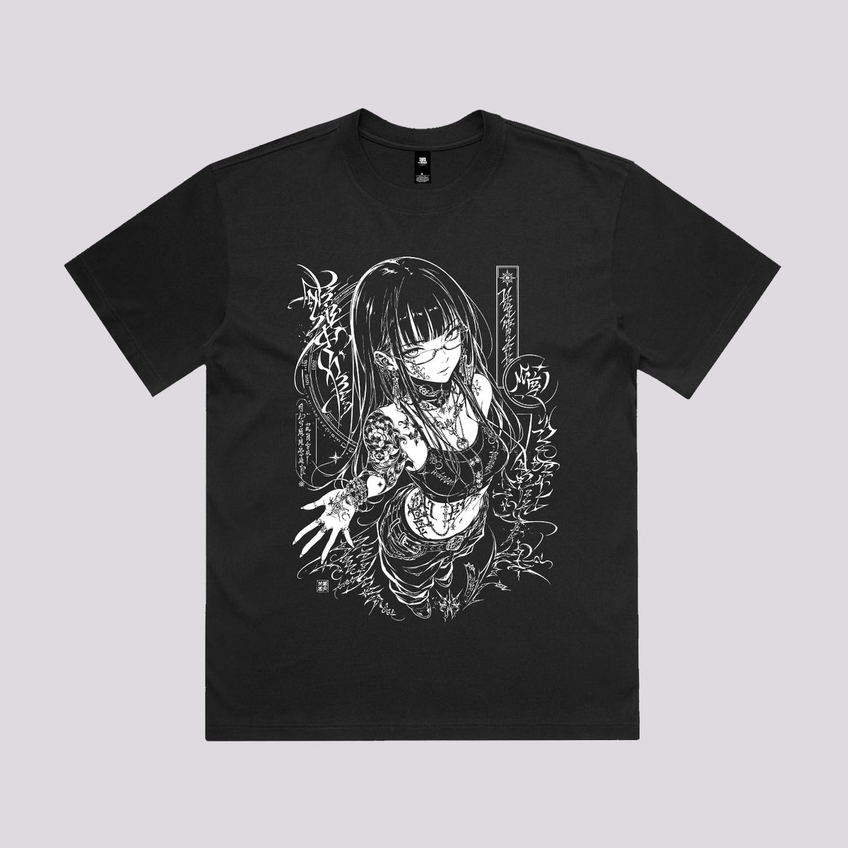 Tattooed Anime Girl Graphic Tee