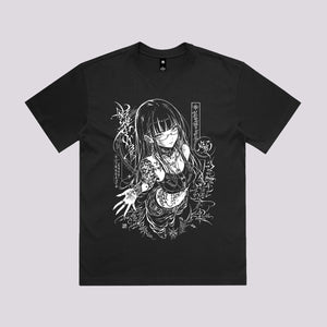 Tattooed Anime Girl Graphic Tee