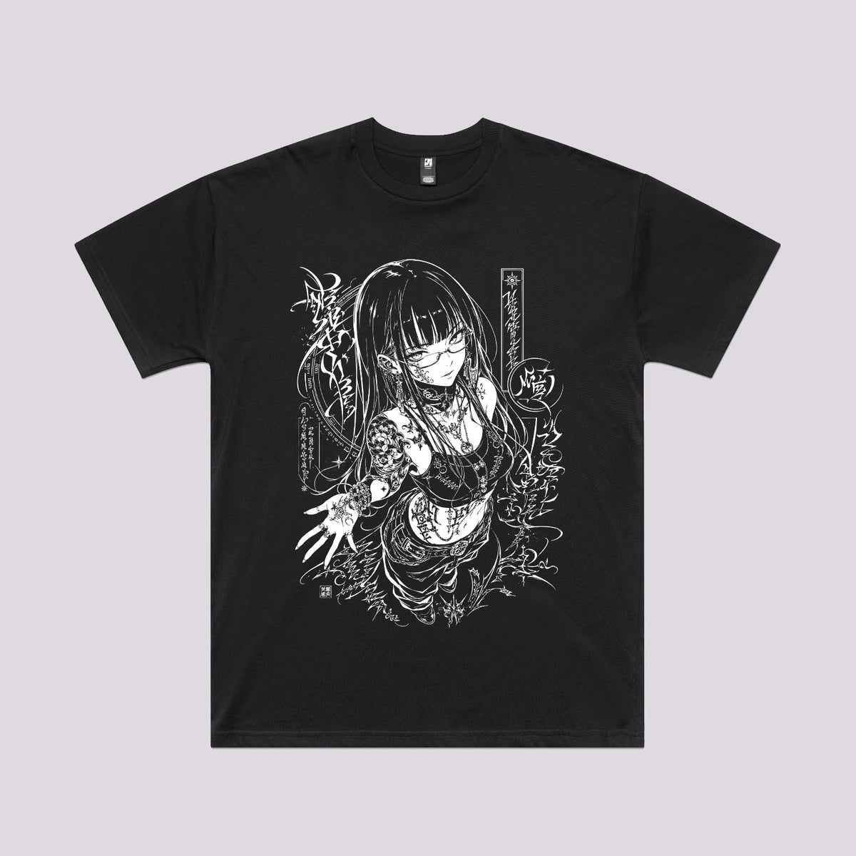 Tattooed Anime Girl Graphic Tee