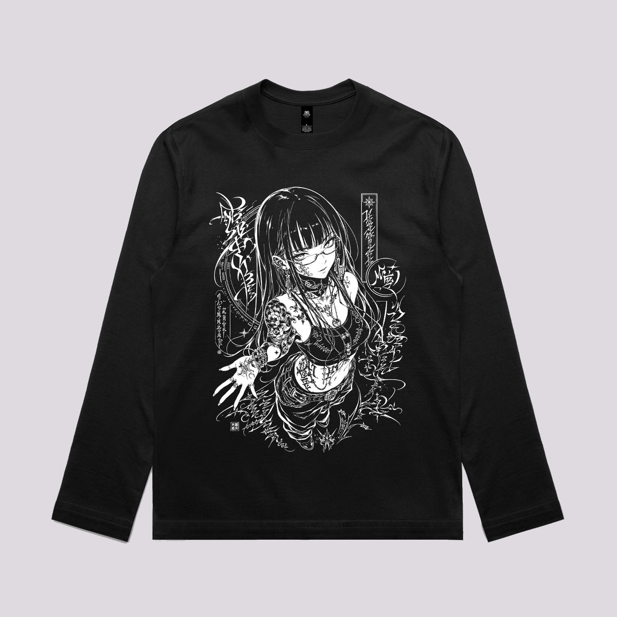 Tattooed Anime Girl Graphic Tee