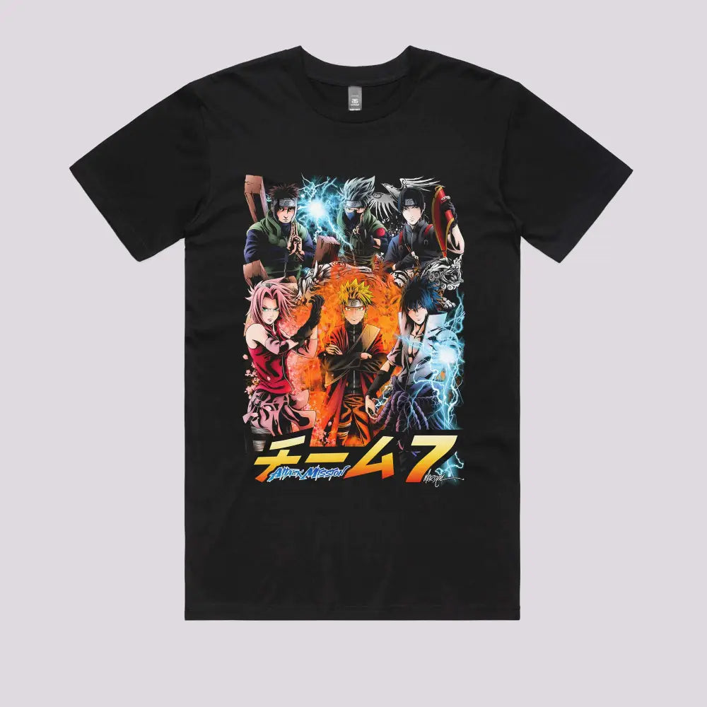 Team 7 Attack T-Shirt | Anime T-Shirts