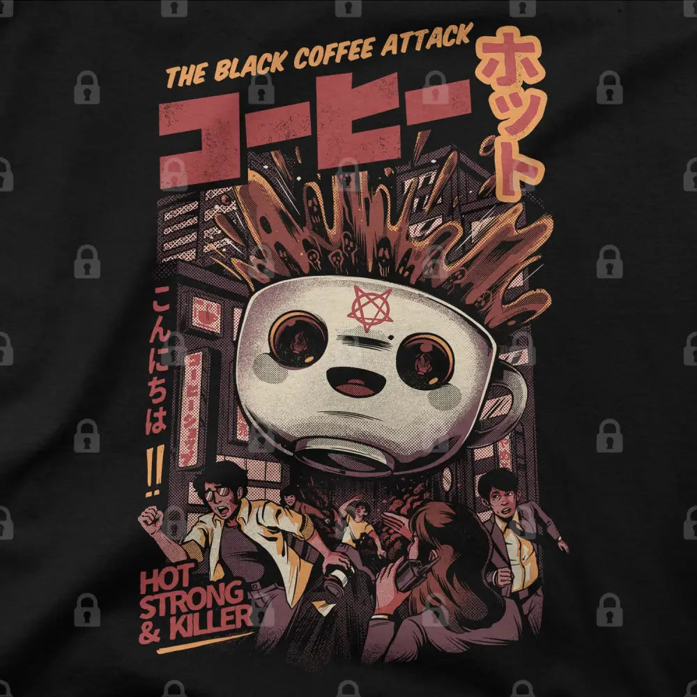The Black Coffee Attack T-Shirt - Limitee Apparel