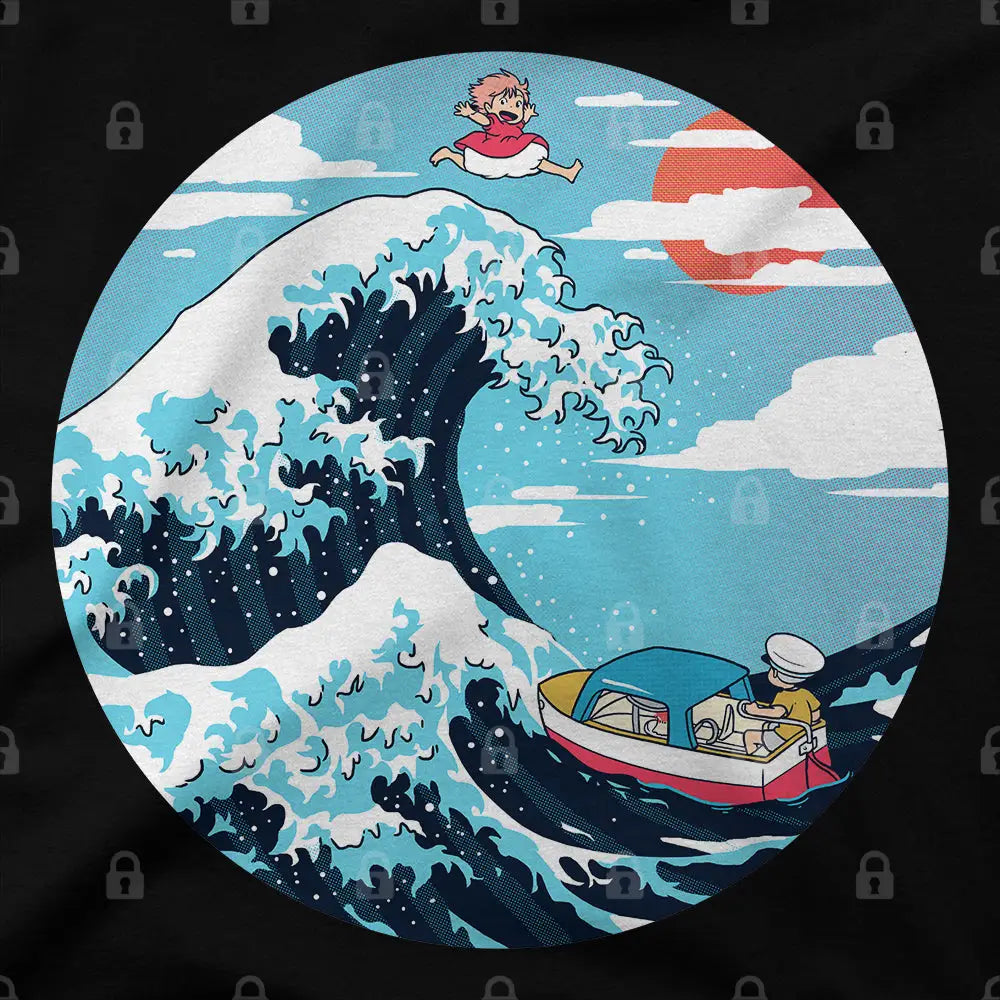 The Great Wave of Ponyo T-Shirt | Anime T-Shirts