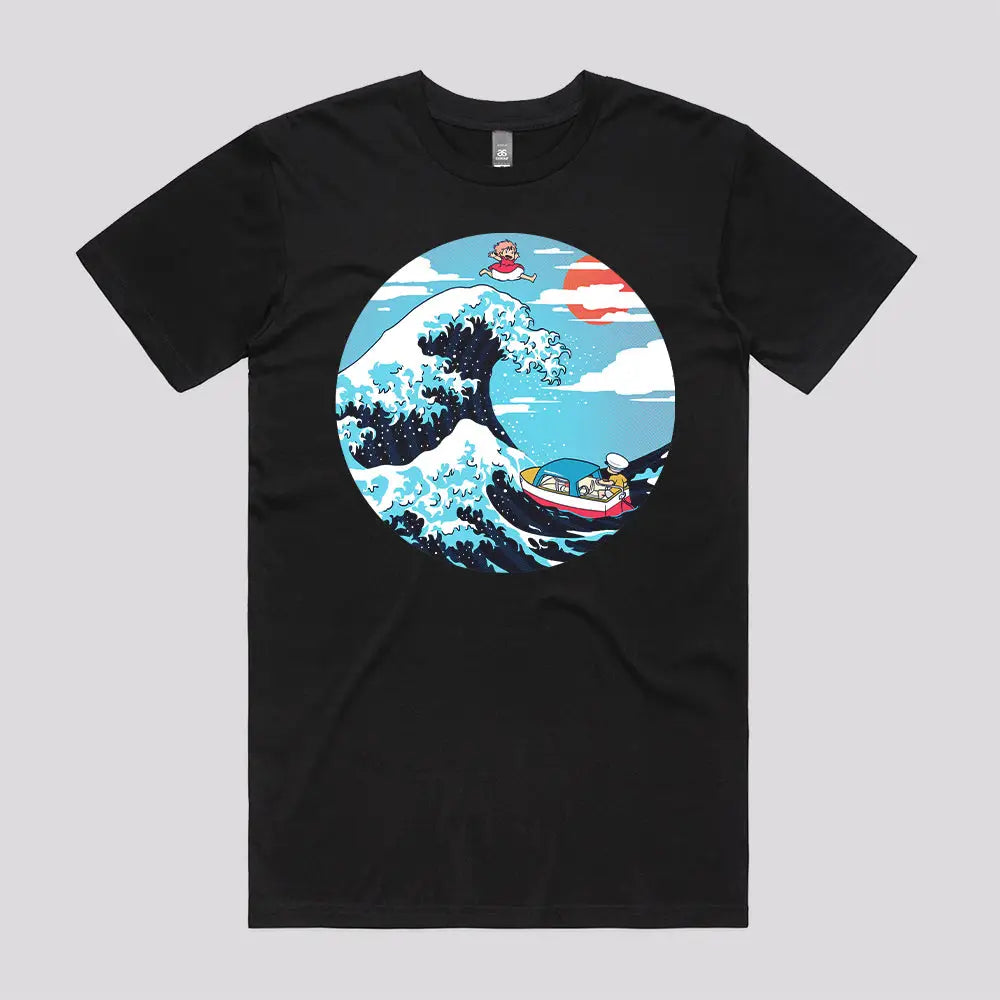 The Great Wave of Ponyo T-Shirt | Anime T-Shirts