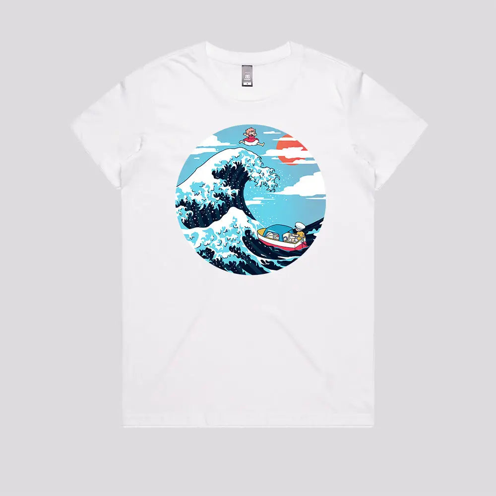 The Great Wave of Ponyo T-Shirt | Anime T-Shirts