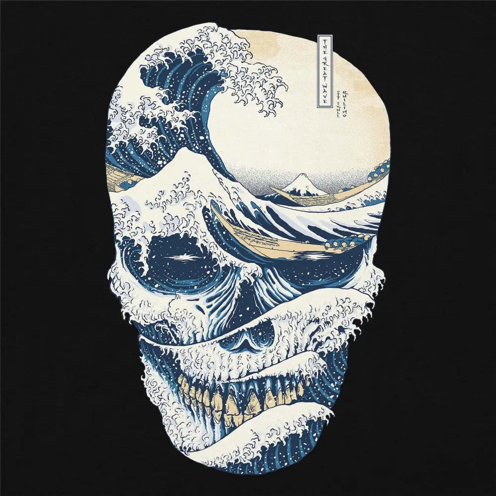 The Great Wave off Skull T-Shirt - Limitee Apparel