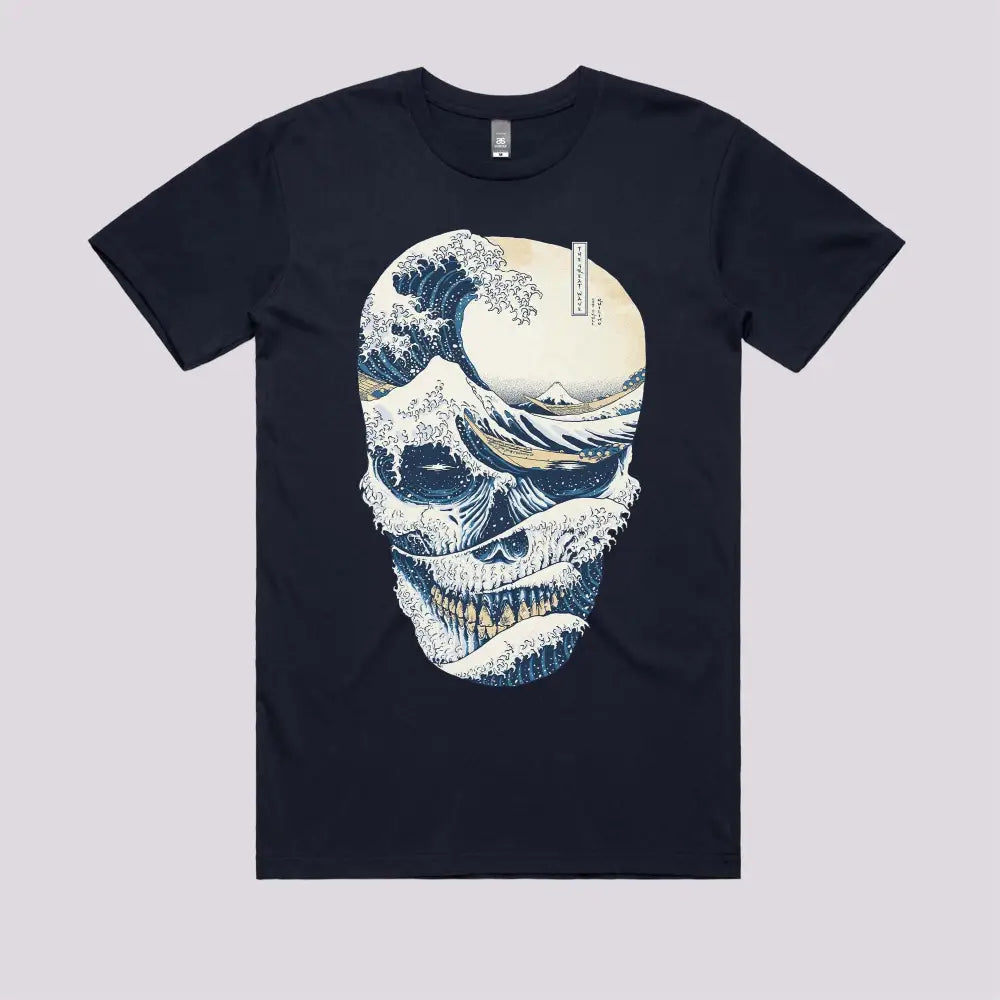 The Great Wave off Skull T-Shirt - Limitee Apparel