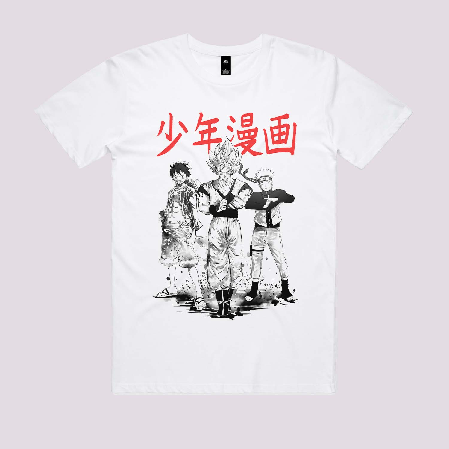 Three Anime Heroes Graphic Tee