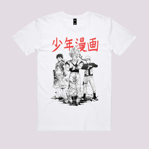 Three Anime Heroes Graphic Tee | Anime T-Shirts Australia