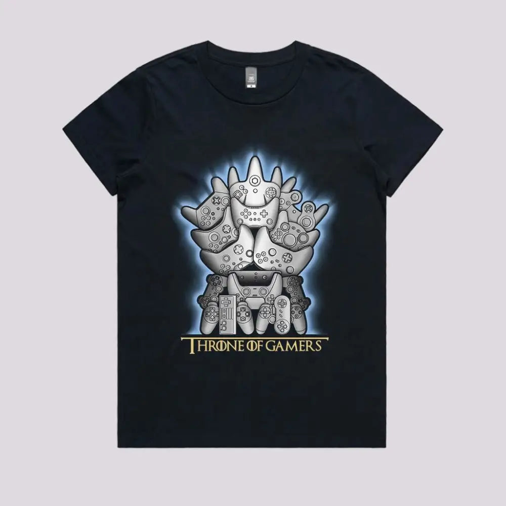 Throne Of Gamers T-Shirt Womens / Navy Xs Adult Tee