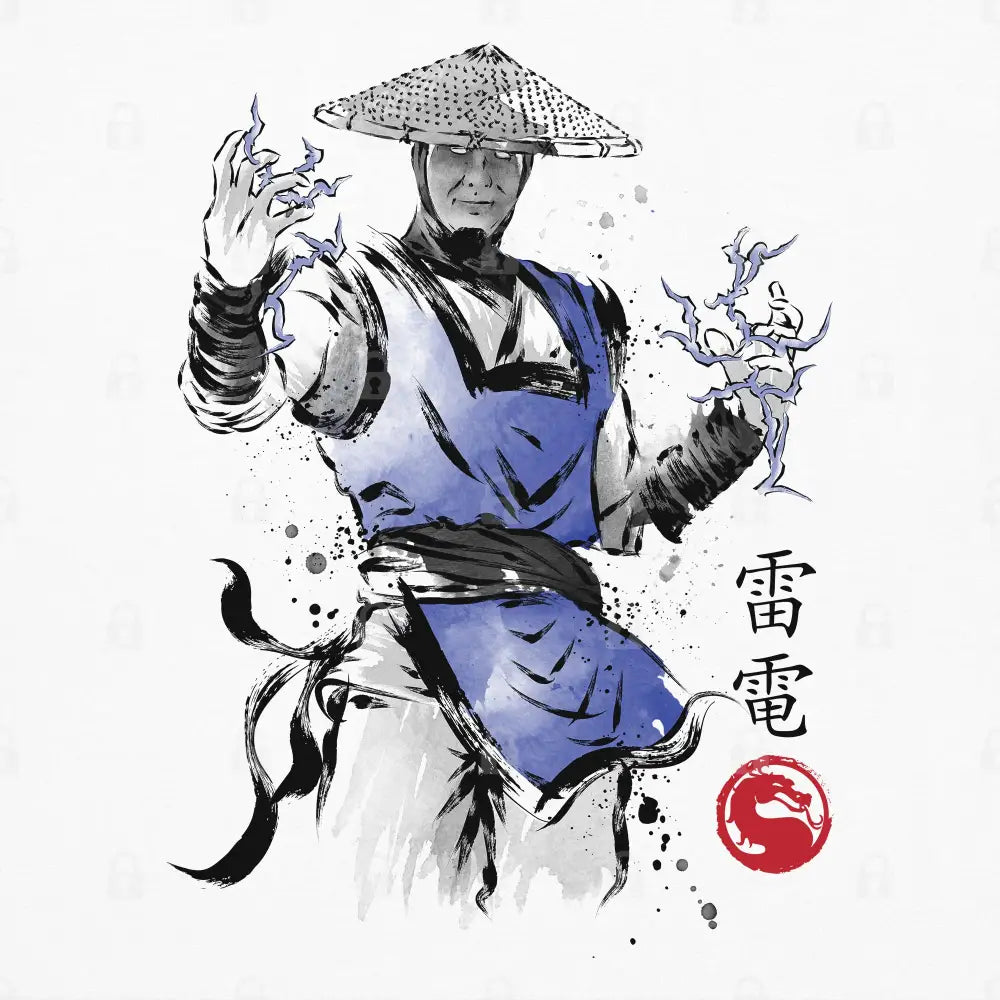 Thunder God Sumi-e T-Shirt | Pop Culture T-Shirts