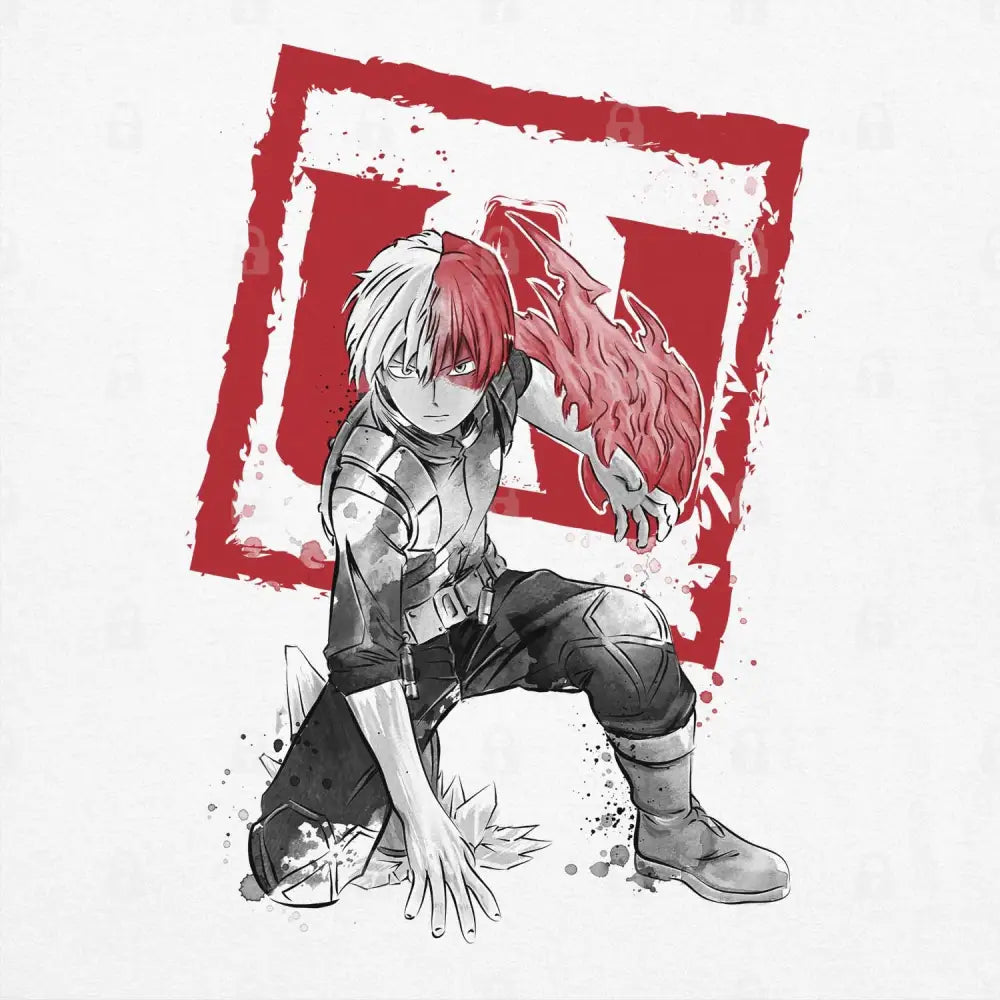 Todoroki Sumi-e T-Shirt | Anime T-Shirts