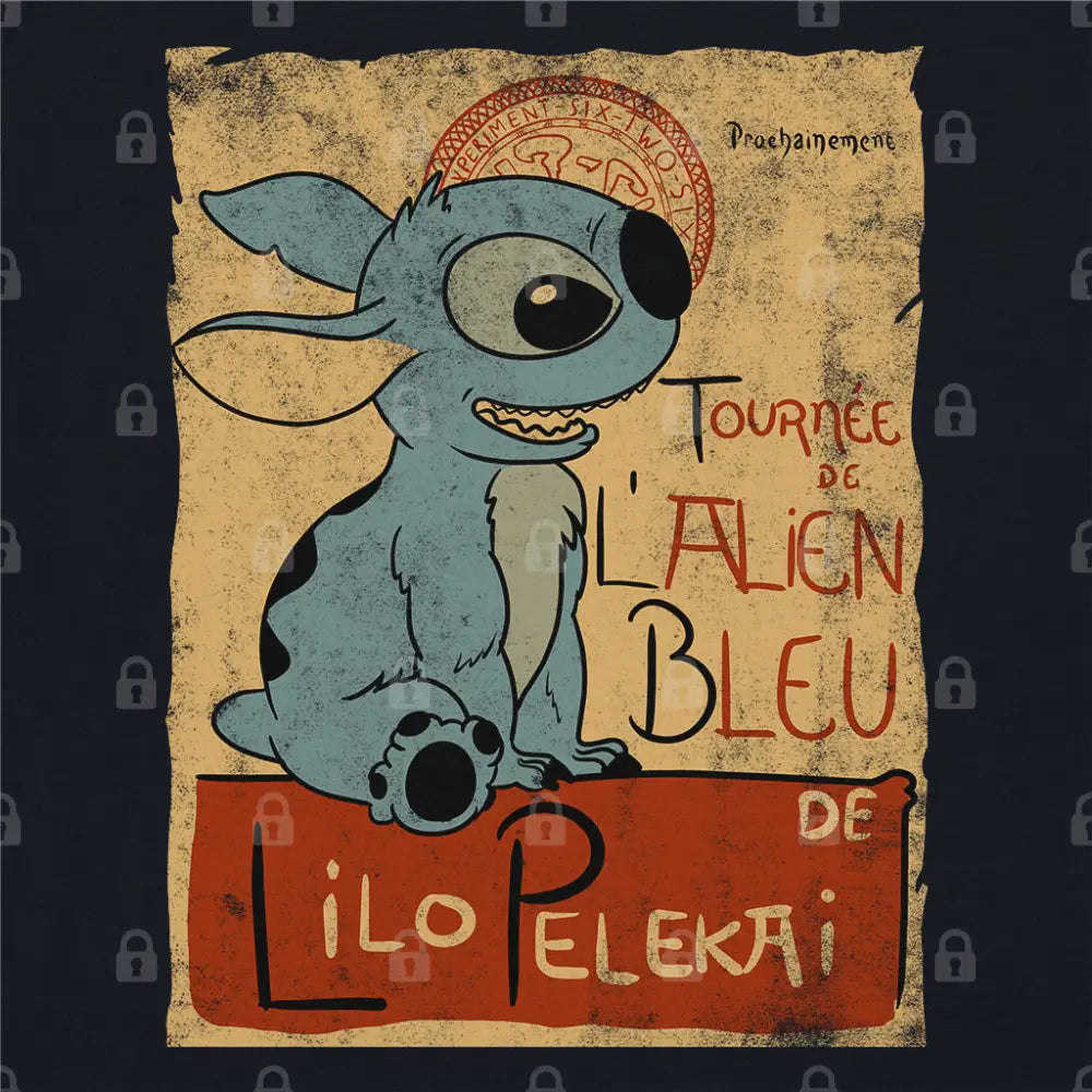 Tournee De L'alien Bleu T-Shirt | Pop Culture T-Shirts