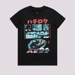 Toyota AE86 Initial D Graphic Tee