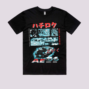 Toyota AE86 Initial D Graphic Tee