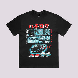 Toyota AE86 Initial D Graphic Tee