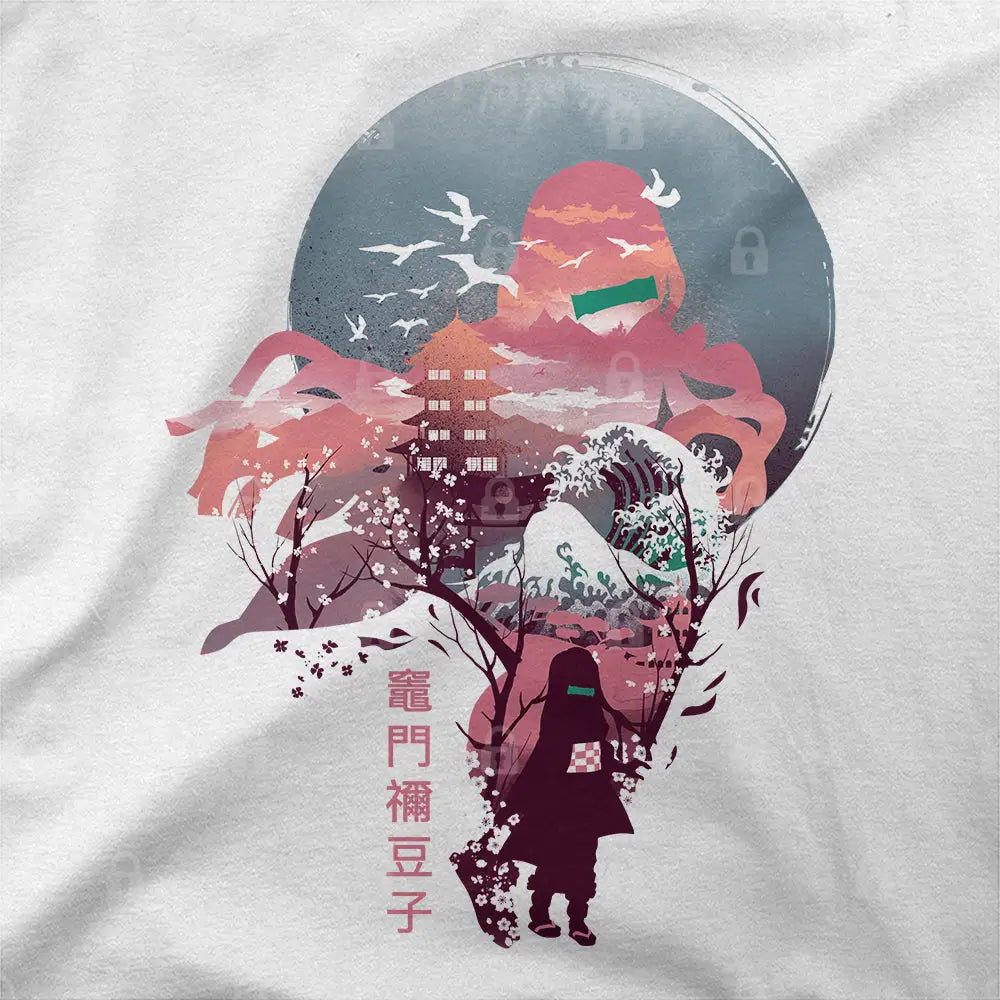 Ukiyo-e Nezuko T-Shirt | Anime T-Shirts