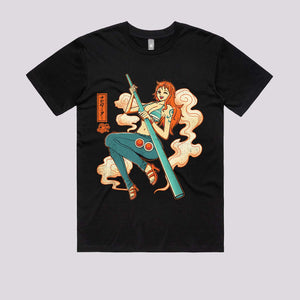 Ukiyo-e Cat Burglar Graphic Tee