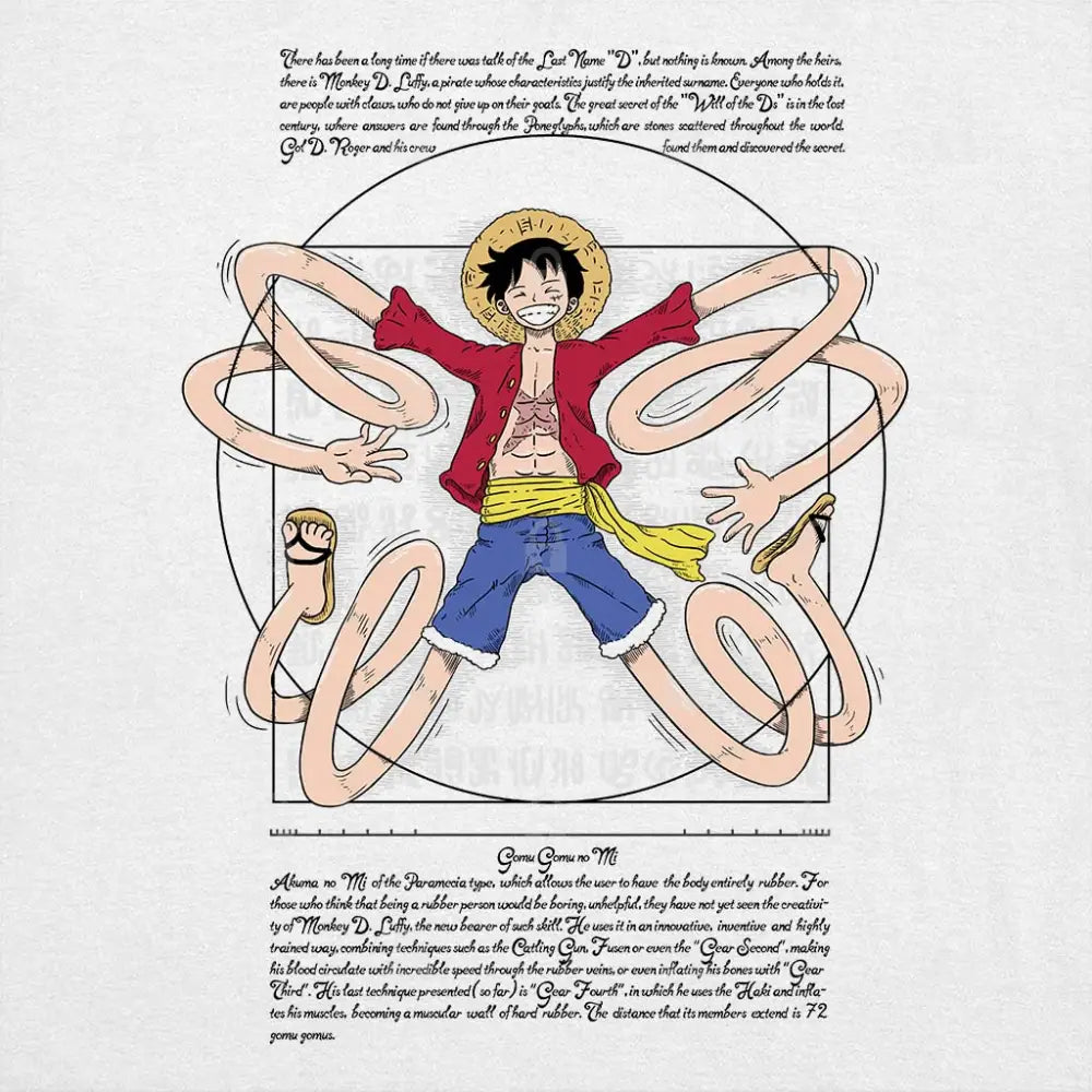 Vitruvian Luffy Hoodie | Anime T-Shirts