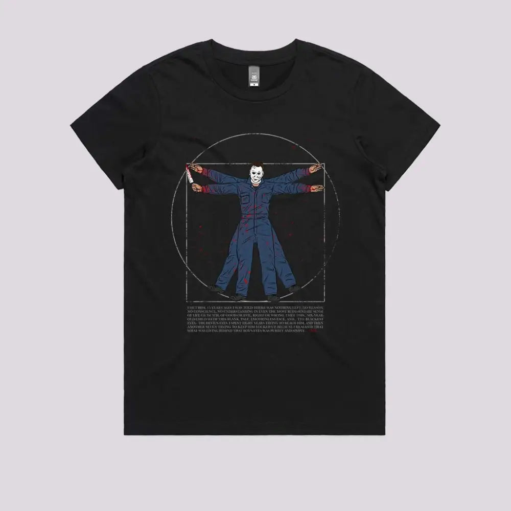 Vitruvian Slasher T-Shirt Womens / Black Xs Adult Tee