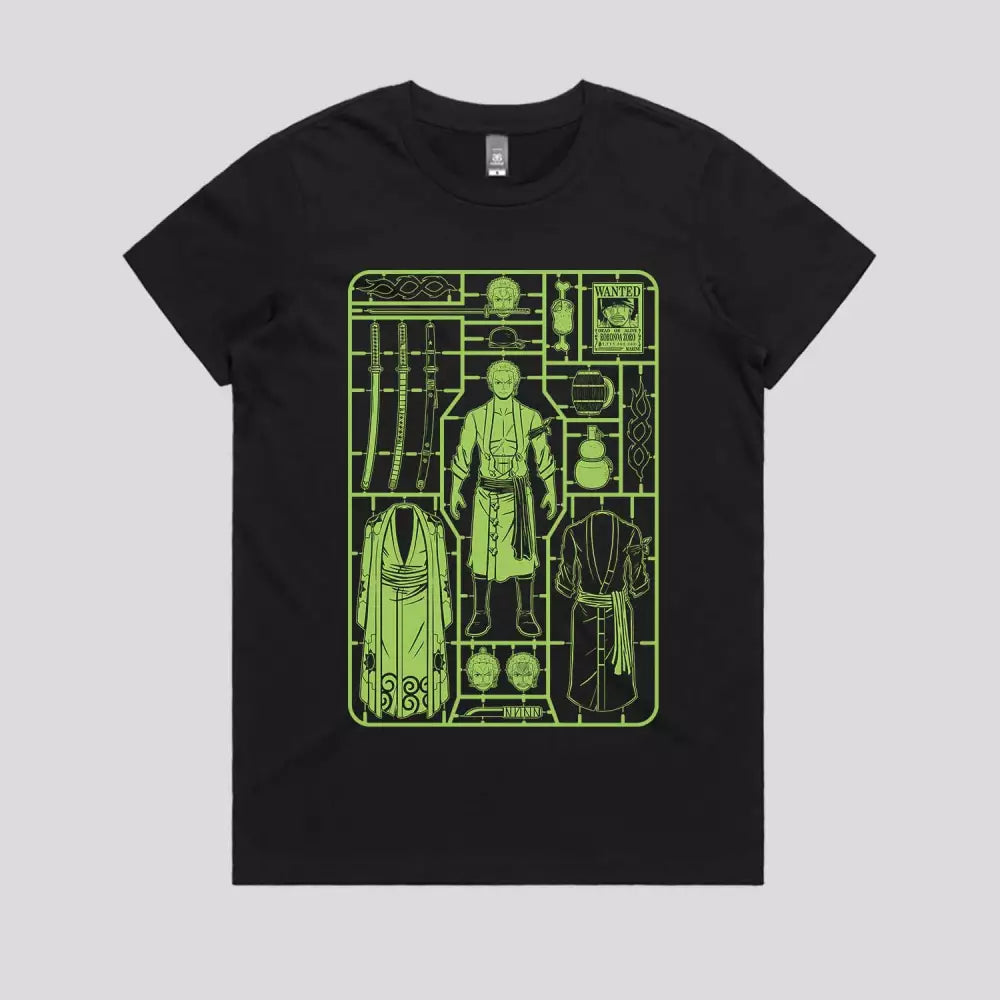 Zoro Model Sprue Anime T-Shirt | Anime Clothing