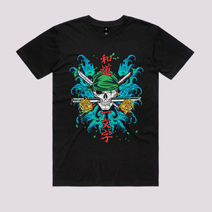 Zoro Skull Graphic Tee | Anime T-Shirts Australia